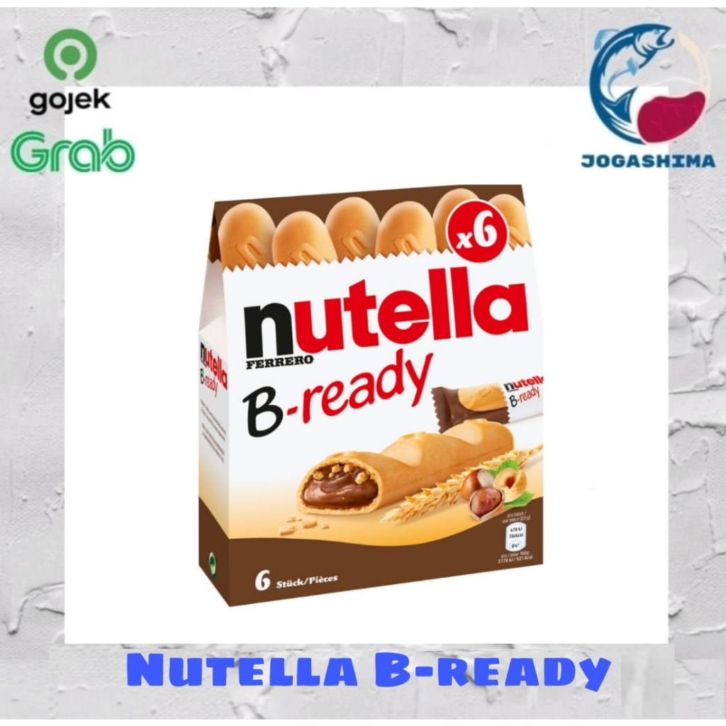 Jual Nutella B-ready Pack 6pcs / Wafer Isi Nutella Bready Isi 6 132grm ...