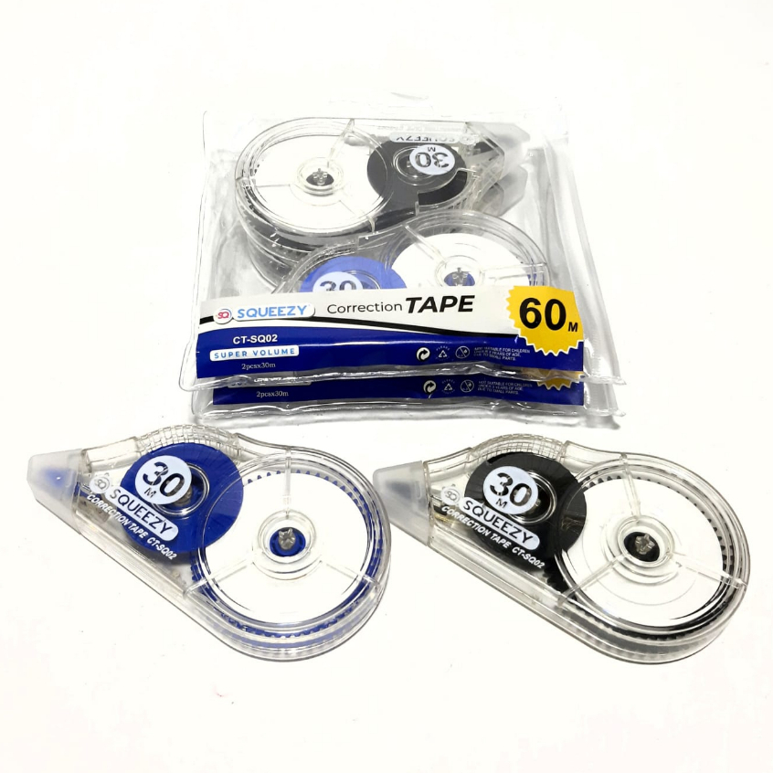 Jual Harga Grosir ( 1packs/2pcs ) Correction Tape CTSQ02 Ukuran 60m