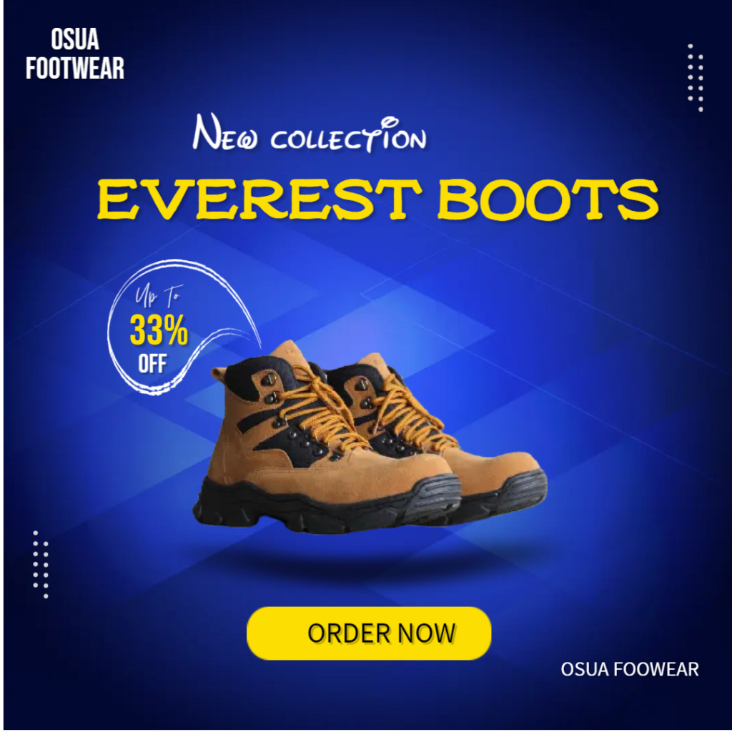 Jual Sepatu Pria Hiking Touring OSUA Everest X008 Boot Safety TAN ...
