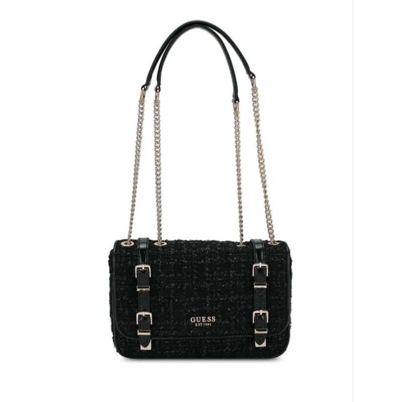 Guess Cresidia Convertible Crossbody Flap In Dark Taupe