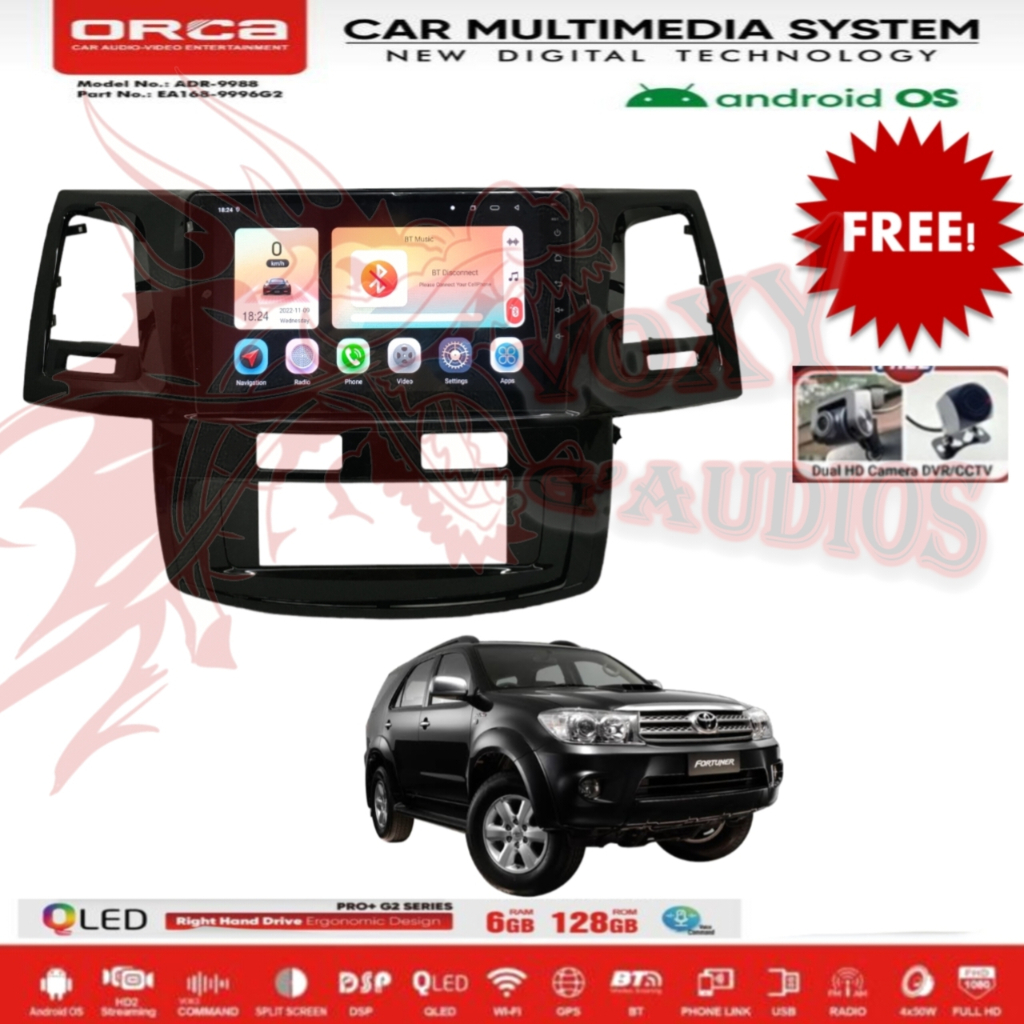 Jual Head Unit Android Orca Pro Plus For Fortuner Inch Pnp Gb Gb Shopee Indonesia