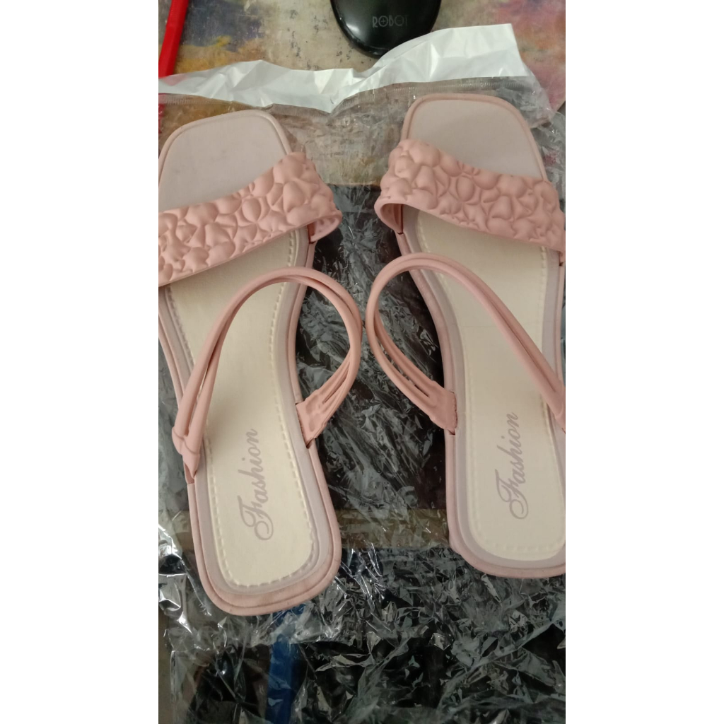 Jual FY Sandal Sepatu Heels Wedges Wanita Motif Kulit Buaya Sandal