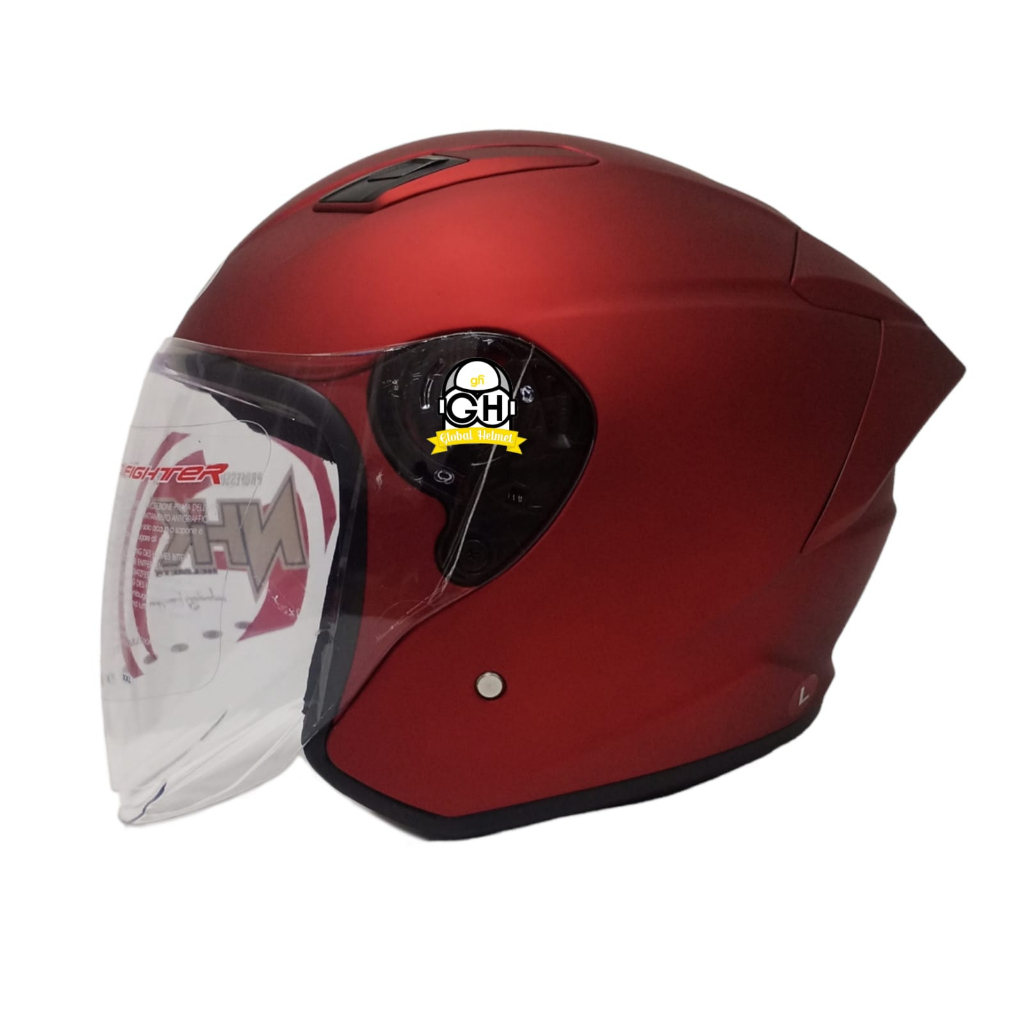 Jual Nhk Helm R Elite Solid Royal Red Doff Single Visor Half Face Nhk