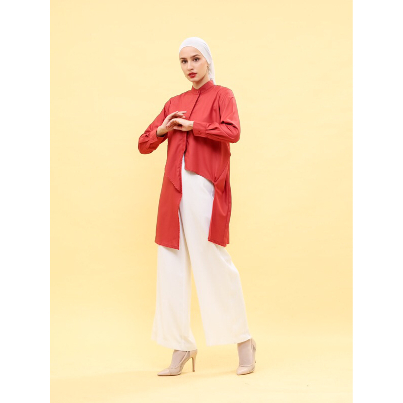 Jual Rifana Top Minimalis Asimetric Model Atasan Wanita Formal Non ...