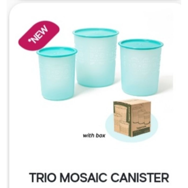 Jual Tupperware trio mosaic canister + box | Shopee Indonesia
