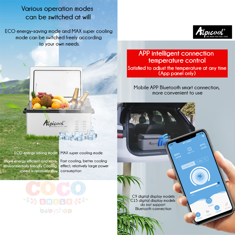 Jual ALPICOOL 2022 New C Series Car Home Refrigerator C9-C75 Kulkas ...