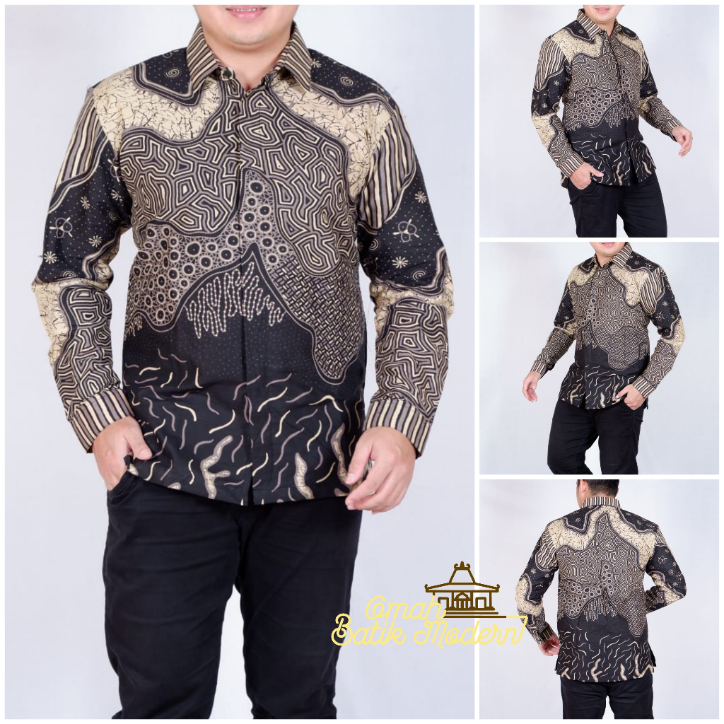 Jual Kemeja Batik Pria Solo Modern Lengan Panjang Dan Pendek Lapis ...