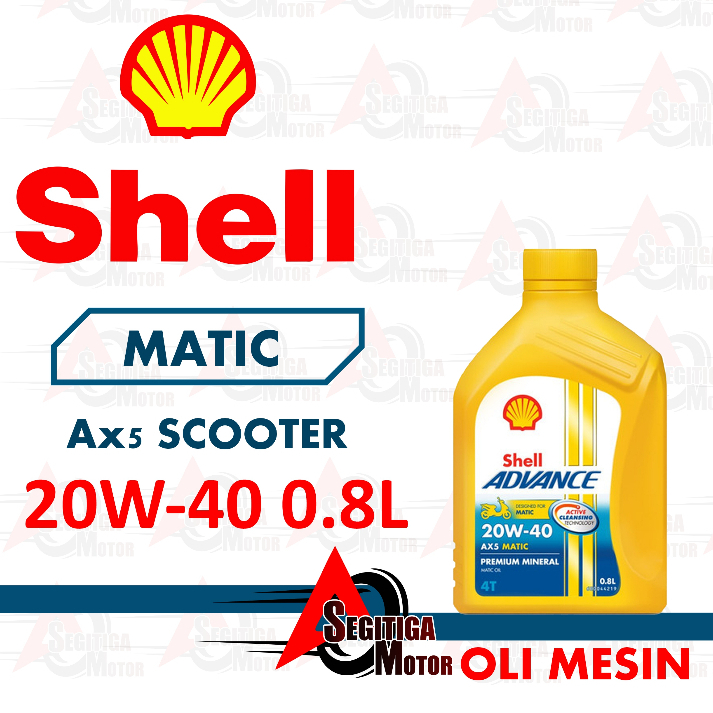 Jual OLI MESIN MOTOR SHELL AX5 SCOOTER 20W40 0.8LITER | Shopee Indonesia