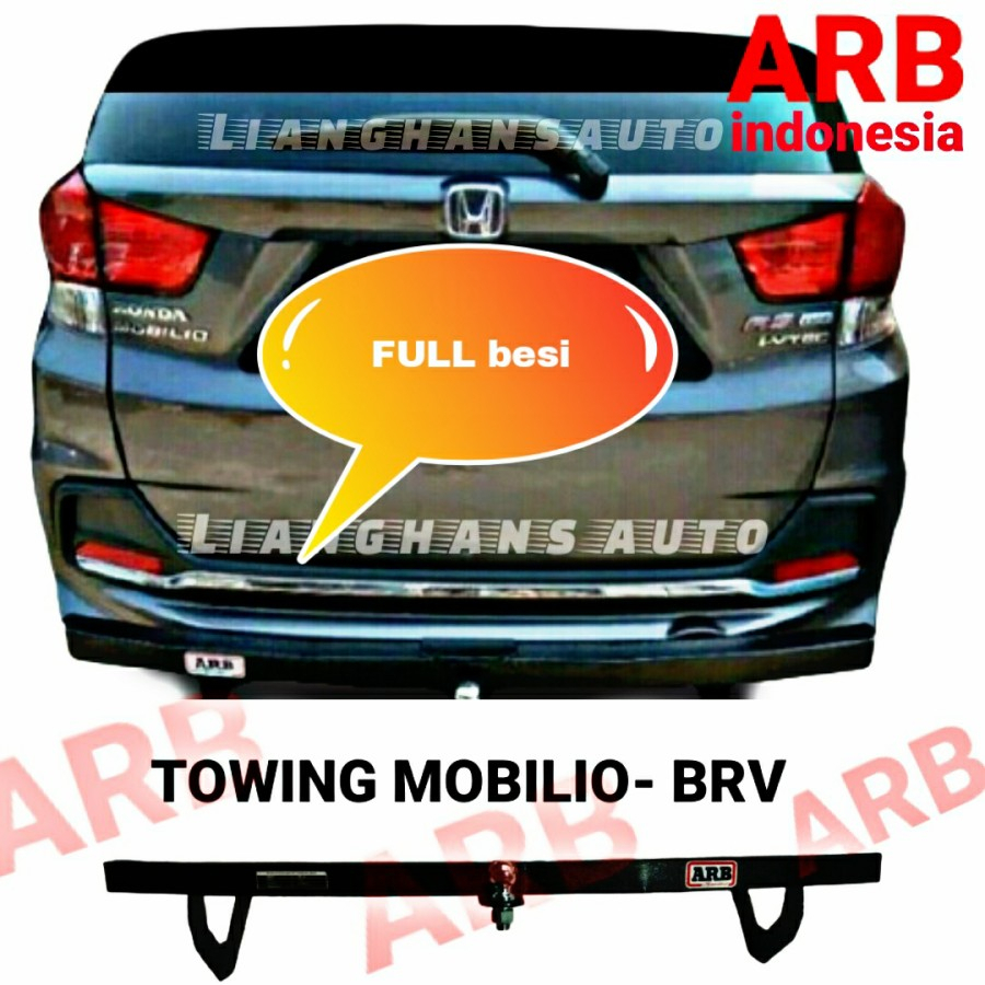 Jual TOWING BAR ARB PENGAMAN BEMPER BELAKANG FULL BESI MOBILIO BRV