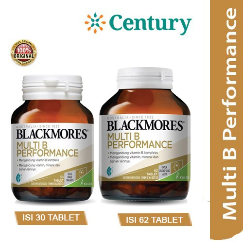 Jual Blackmores Multi B Performance 30 & 62 Tablet/Multivitamin/Anti ...