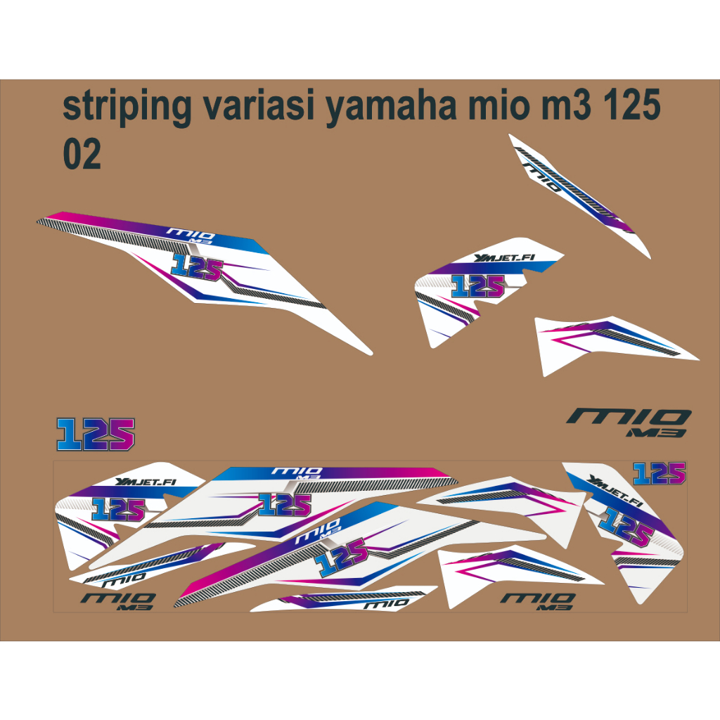 Jual Jual STIKER MIO M3-Sticker Striping Variasi Mio M3 125.mio m3 029 ...