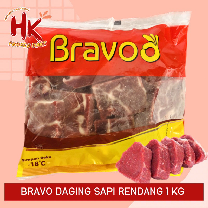 Jual Bravo Daging Rendang 1 Kg Sapi Import Australia Daging Has