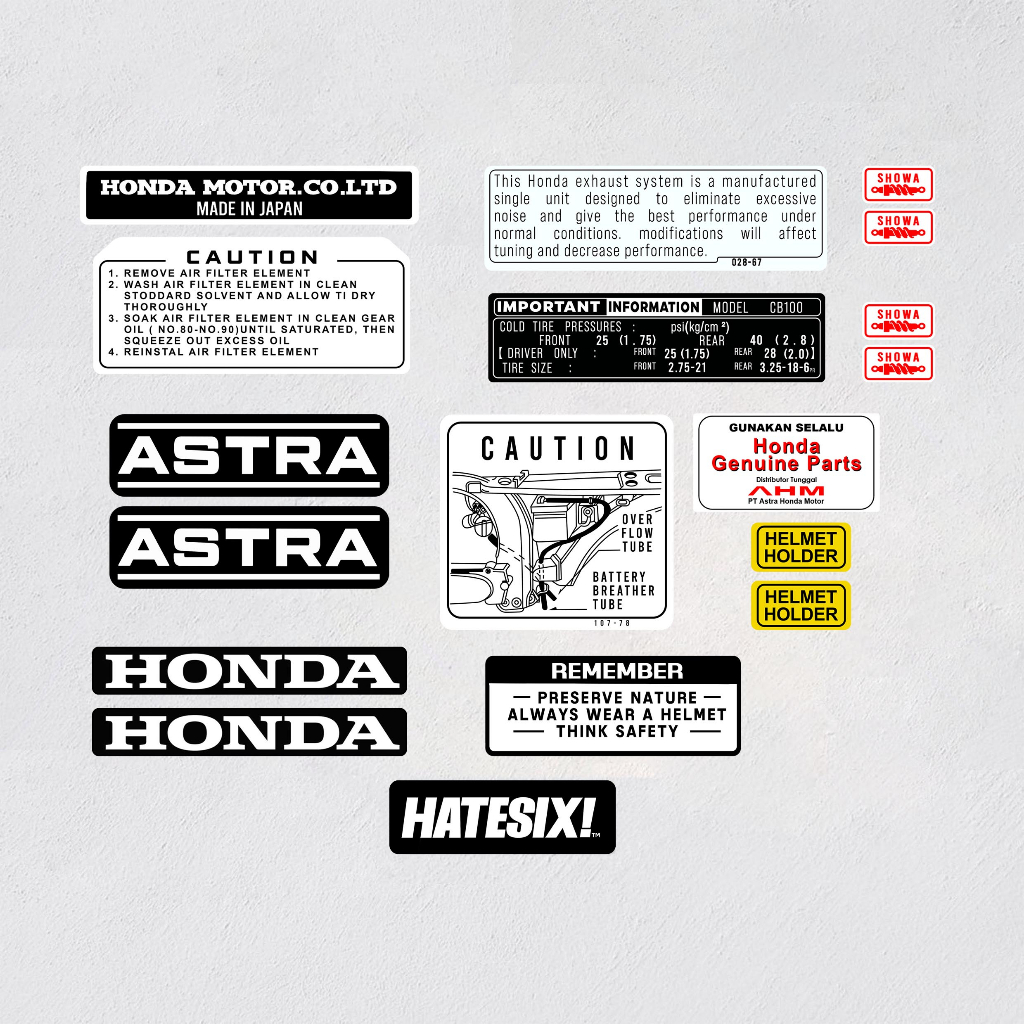 Jual Sticker Stiker Detail Honda CB100 K0 K1 K2 Hatesix | Shopee Indonesia