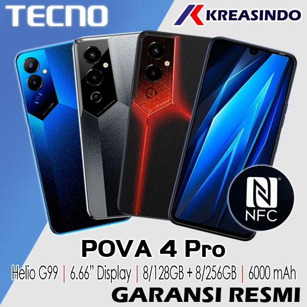 Jual TECNO Pova 4 Pro NFC 8/128 8/256 Ram 8GB Internal 128GB 256GB ...