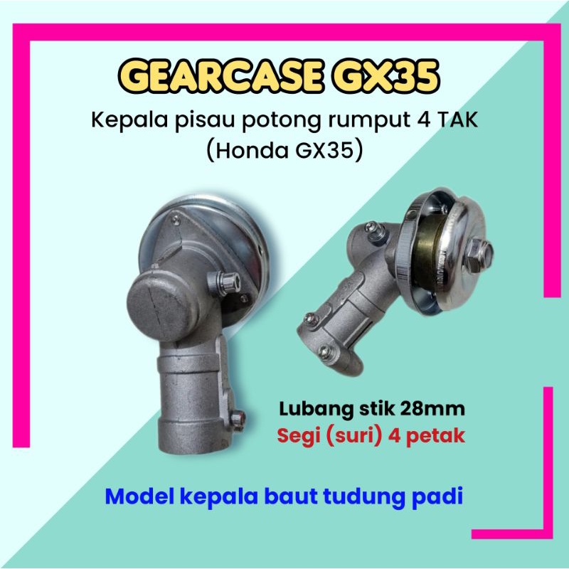 Jual Gear Case Kepala Tempat Pisau Potong Rumput Tak Gx Model Baut Tudung Padi Suri