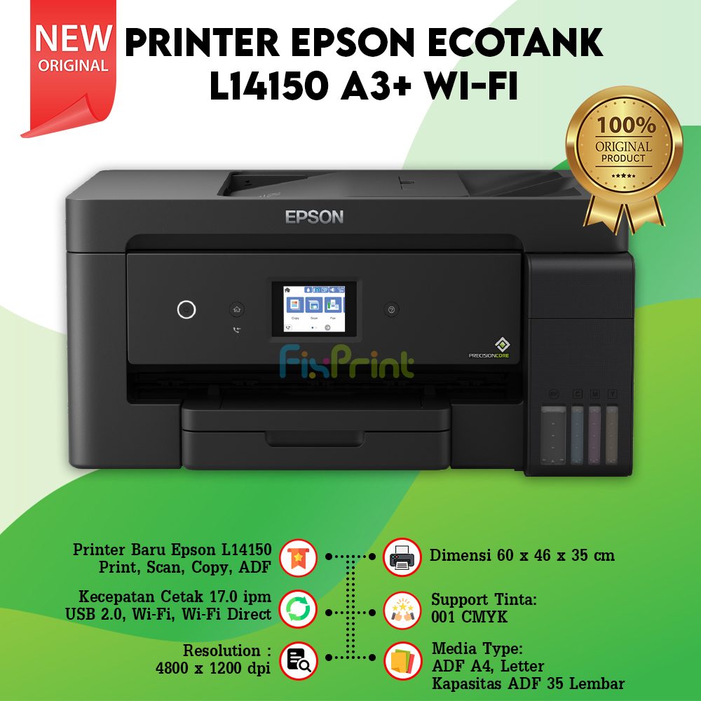 Jual Printer Epson Ink Tank L14150 A3 Print Scan Copy All In One Adf Wifi Shopee Indonesia 3961