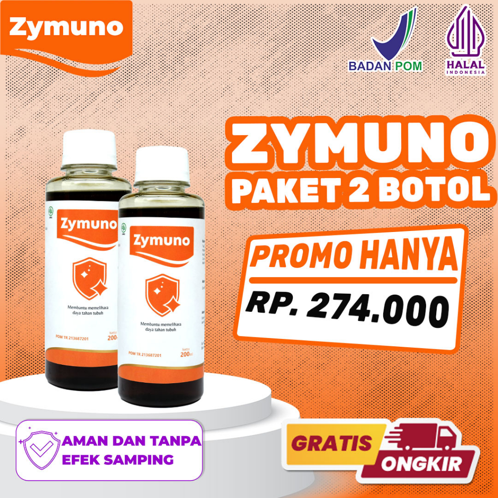 Jual ZYMUNO Paket 2 Botol - Vitamin Herbal Asli Terbukti Ampuh Jaga