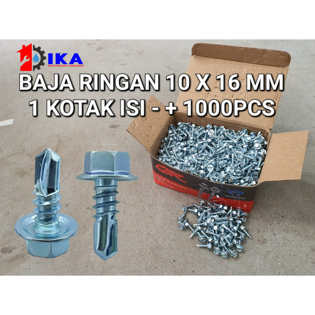 Jual Baut Baja Ringan 10 X 16 Mm 1 Dus High Quality Roofing Baut