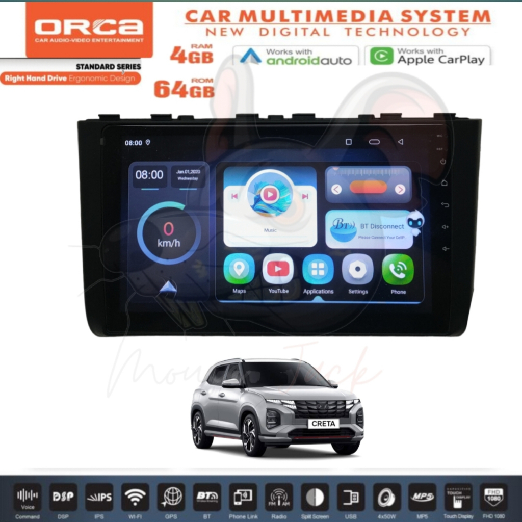 Jual Head Unit Android Orca New Standar For Hyundai Creta 2022 up 10 ...