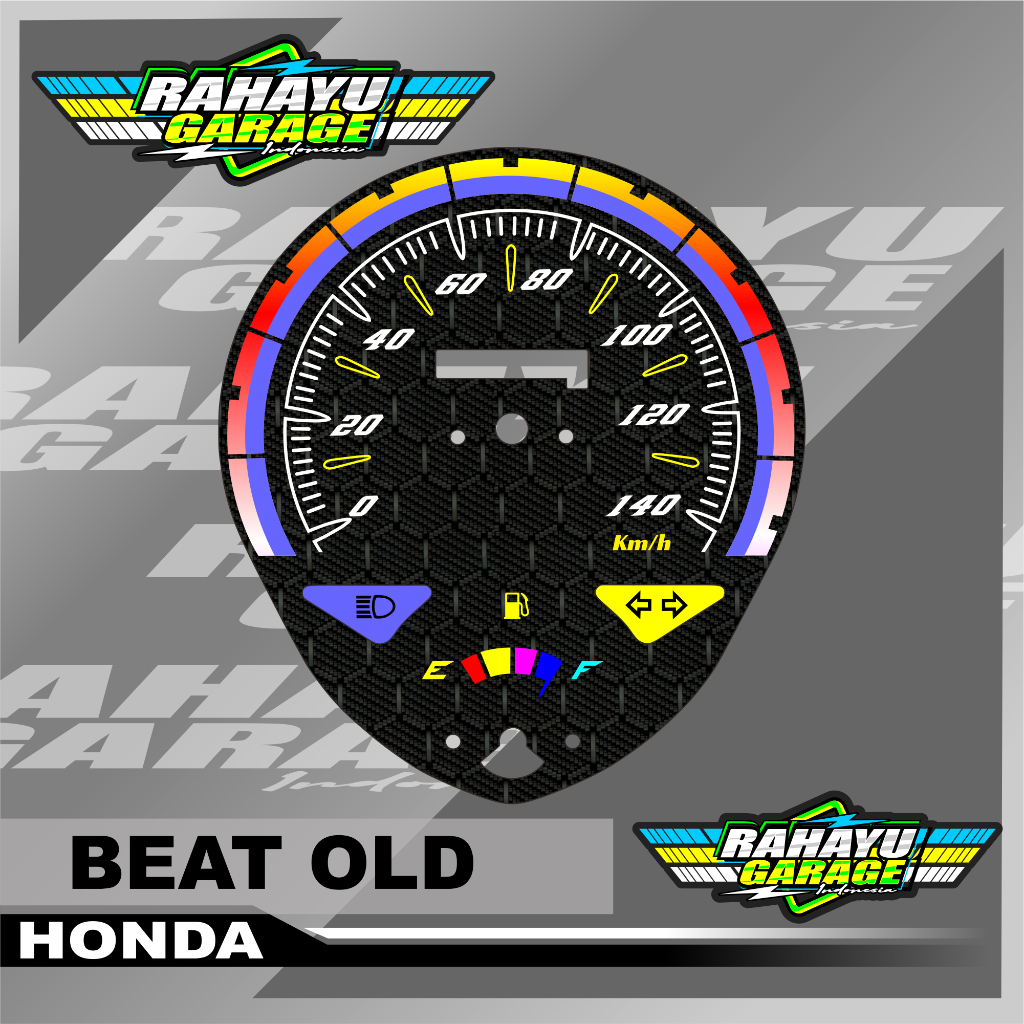 Jual papan speedometer custom beat karbu panel spidometer beat karbu