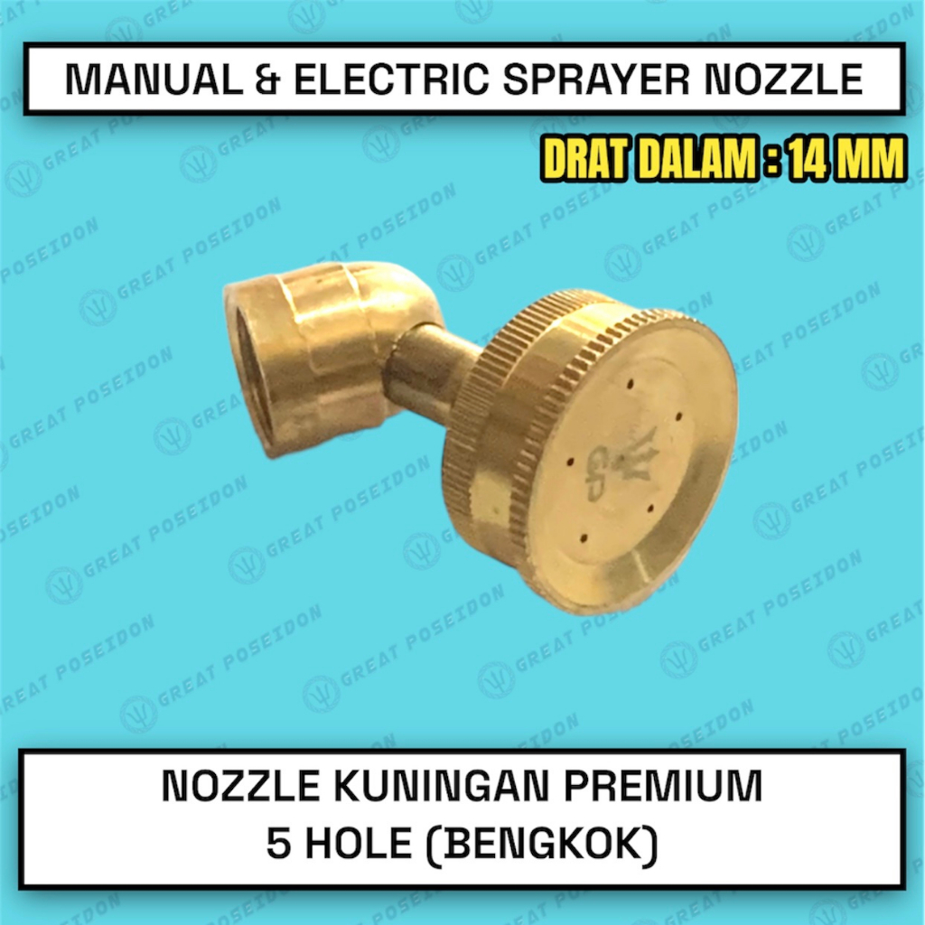 Jual Nozzle Sprayer Nozel Spuyer Kuningan Kabut Embun Halus 5 Mata ...