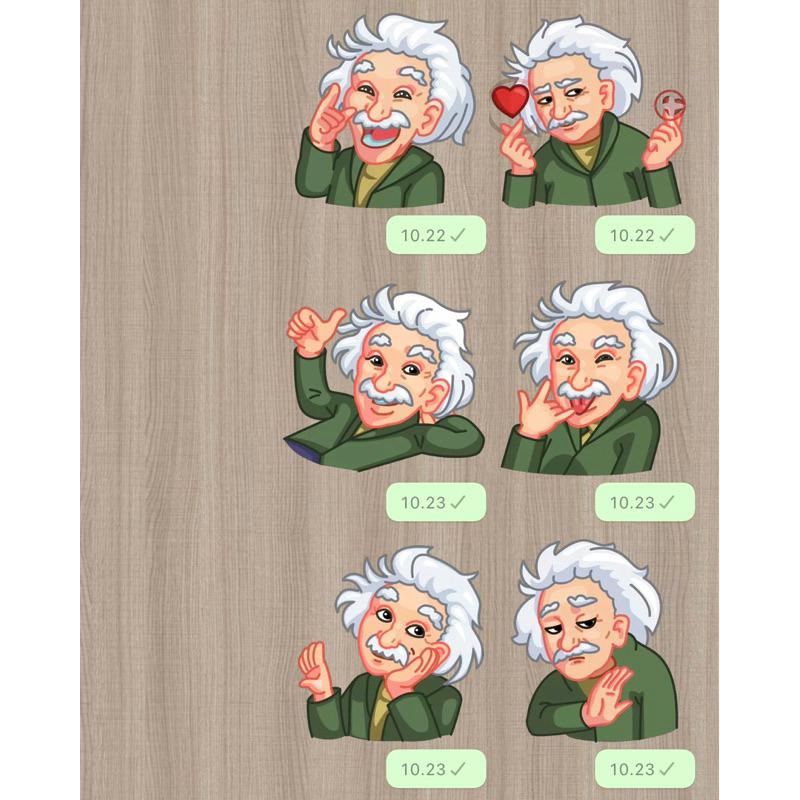 Jual PAKET STIKER WHATSAPP ALBERT~EINSTEIN ( GERAK ) | Shopee Indonesia