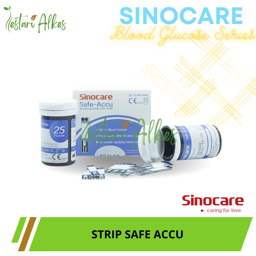 Jual Sinocare Safe Accu Strip Uji Gula Darah 50 Strip Shopee Indonesia