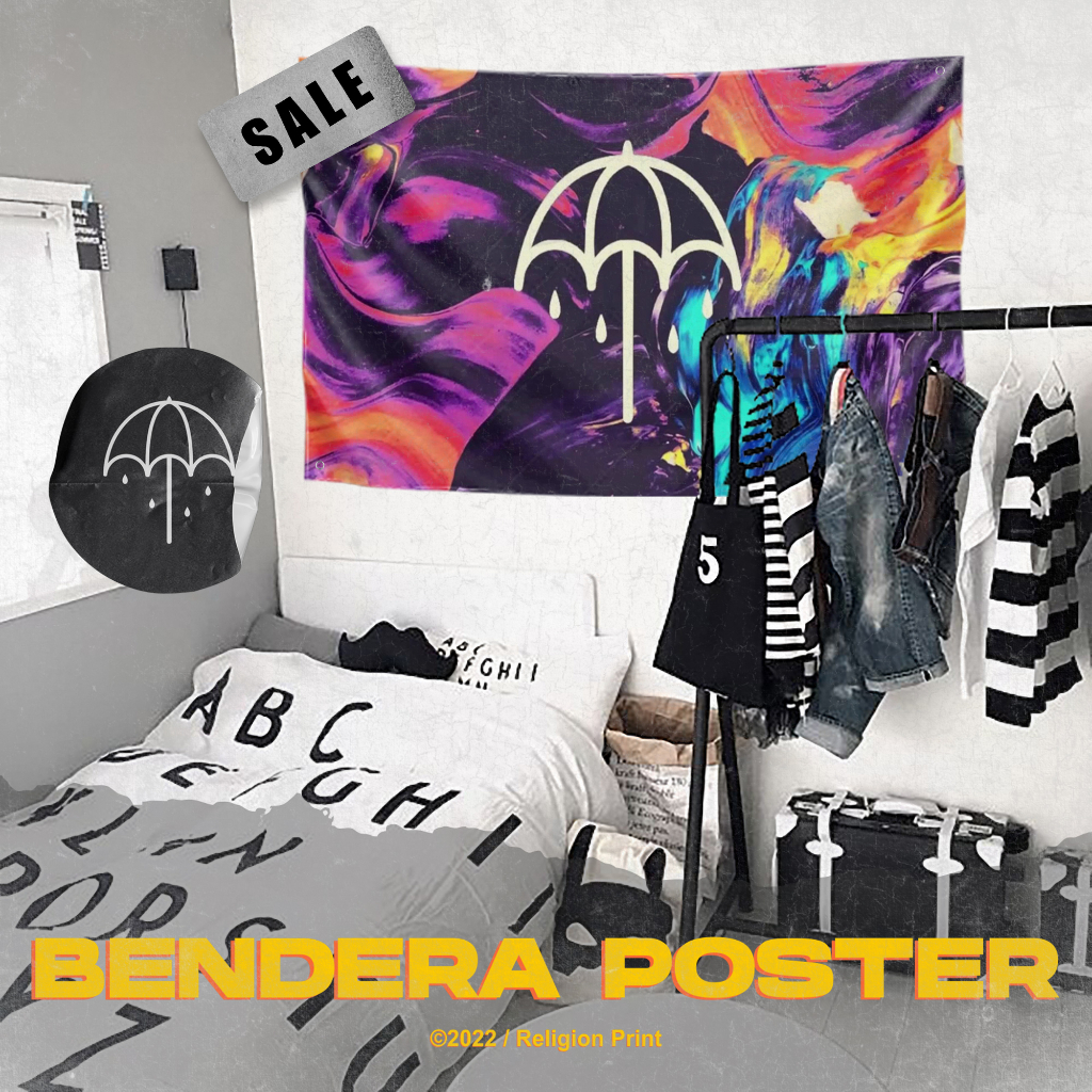 Jual BENDERA POSTER KAIN BRING ME THE HORIZON TAPESTRY WALL DECOR WALL