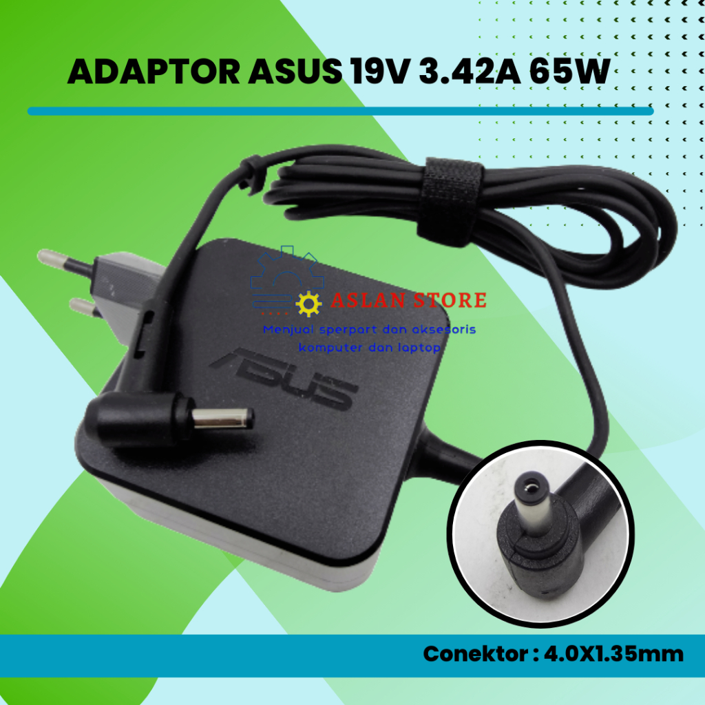 ASUS ADP-65AW AA 19V 3.42A 65W Laptop Power Adapter/Charger – 4.0mm Tip
