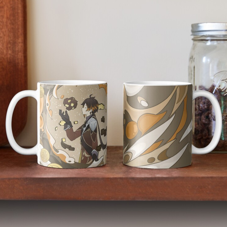 Jual Mug Keramik Genshin Impa ct Zhongli Summertime Odyssey Event Art ...