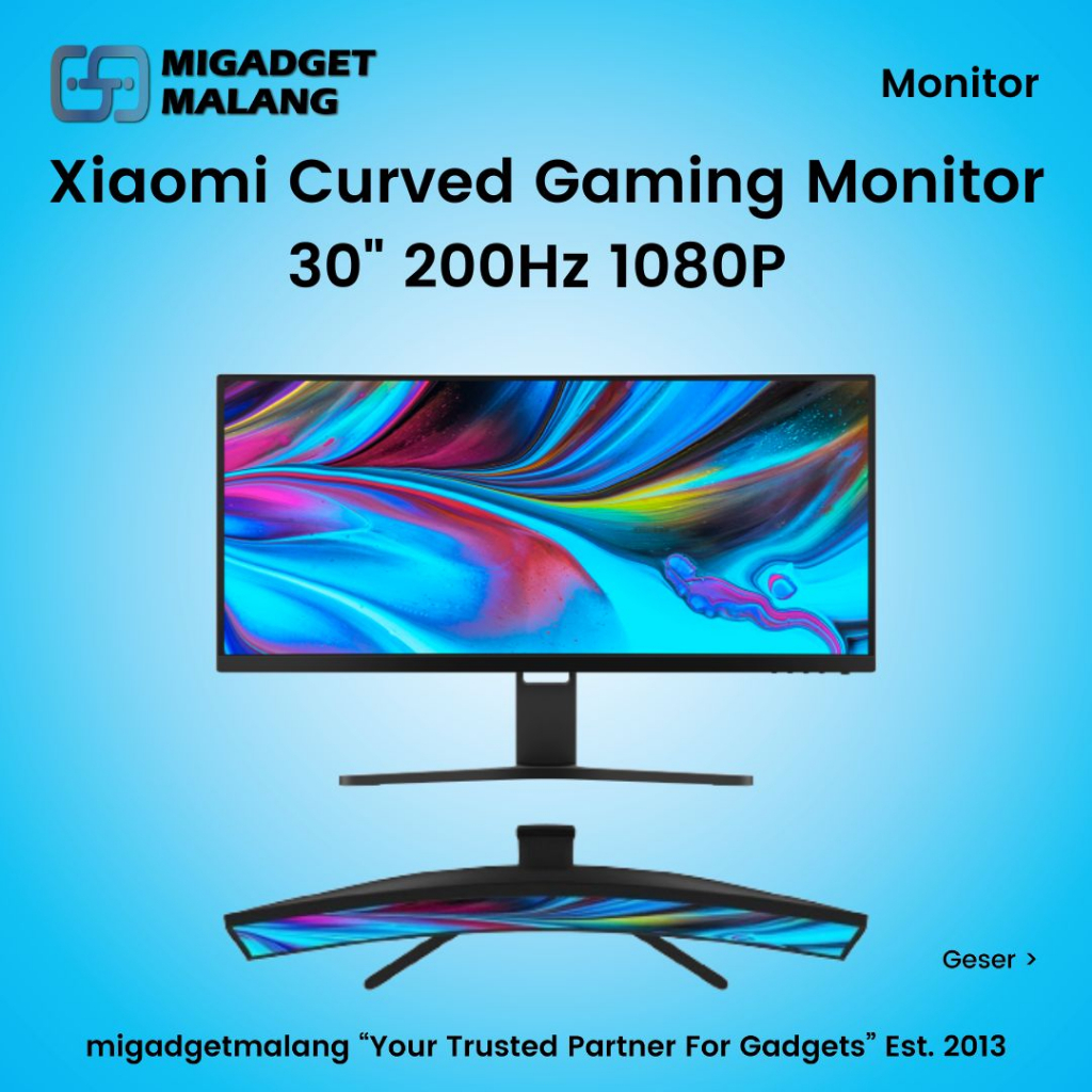 Jual Xiaomi Curved Gaming Monitor 30" 30 Inch 200Hz 1080P RMMNT30HFCW ...