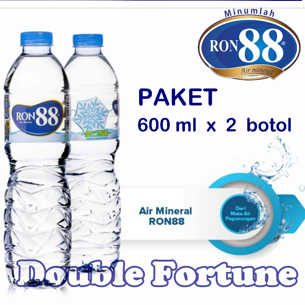 Jual Air Minum Mineral Ron 88 600ml X 2 Botol Shopee Indonesia 2137