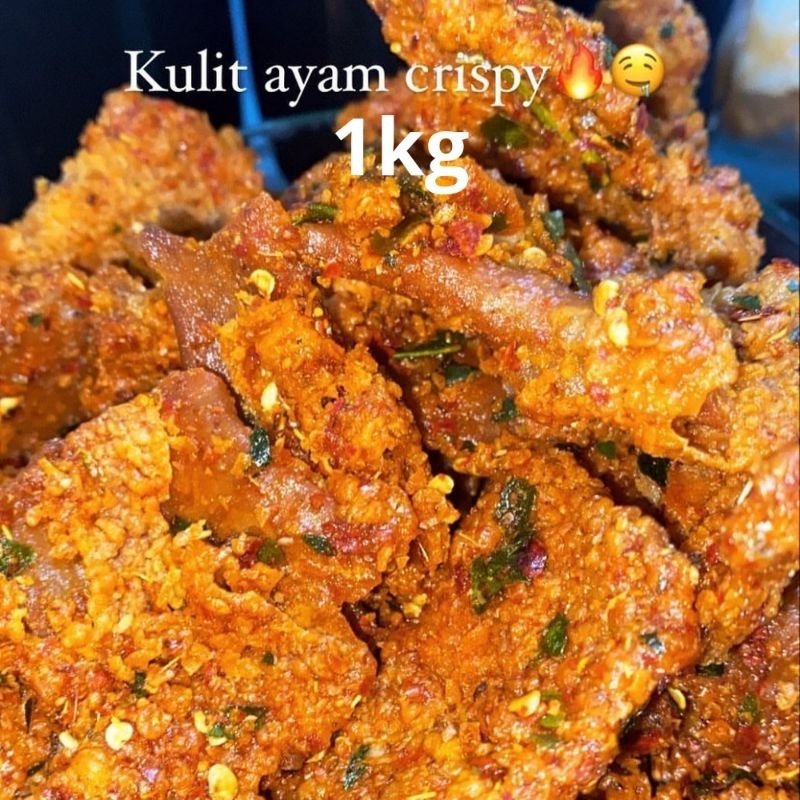 Jual Keripik Kulit Ayam Crispy Pedas Daun Jeruk Netto 1kg Shopee