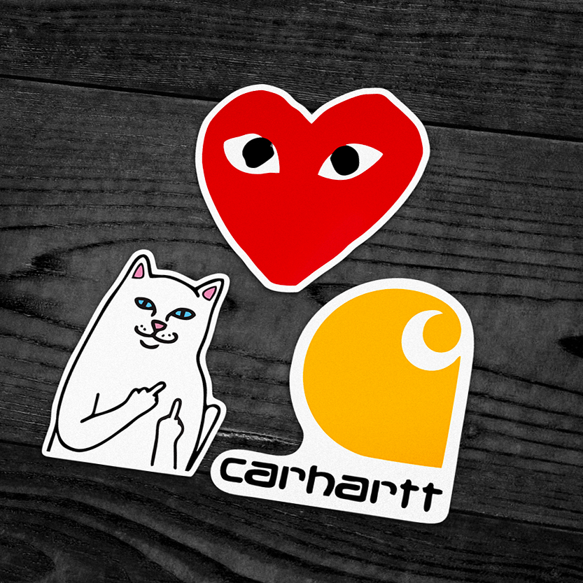 Jual Sticker Pack Brand - RIPnDIP / CDG / CARHARTT (BOOTLEG) | Shopee ...