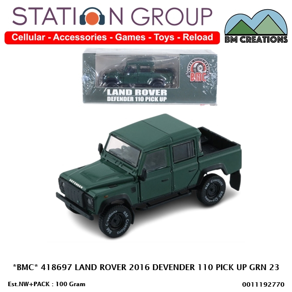 Jual BMC 418697 LAND ROVER 2016 DEVENDER 110 PICK UP GREEN 23 - DIECAST ...