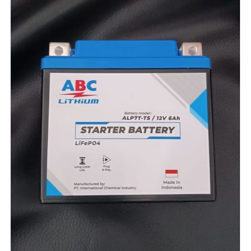 Jual Aki Motor Lithium 12V-3Ah dan 12V-6Ah Starter Battery ABC | Shopee