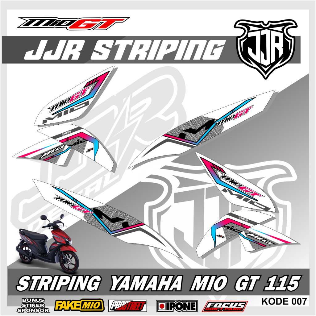 Jual STIKER STRIPING YAMAHA MIO GT 115 KODE 007 STICKER VARIASI UNTUK ...