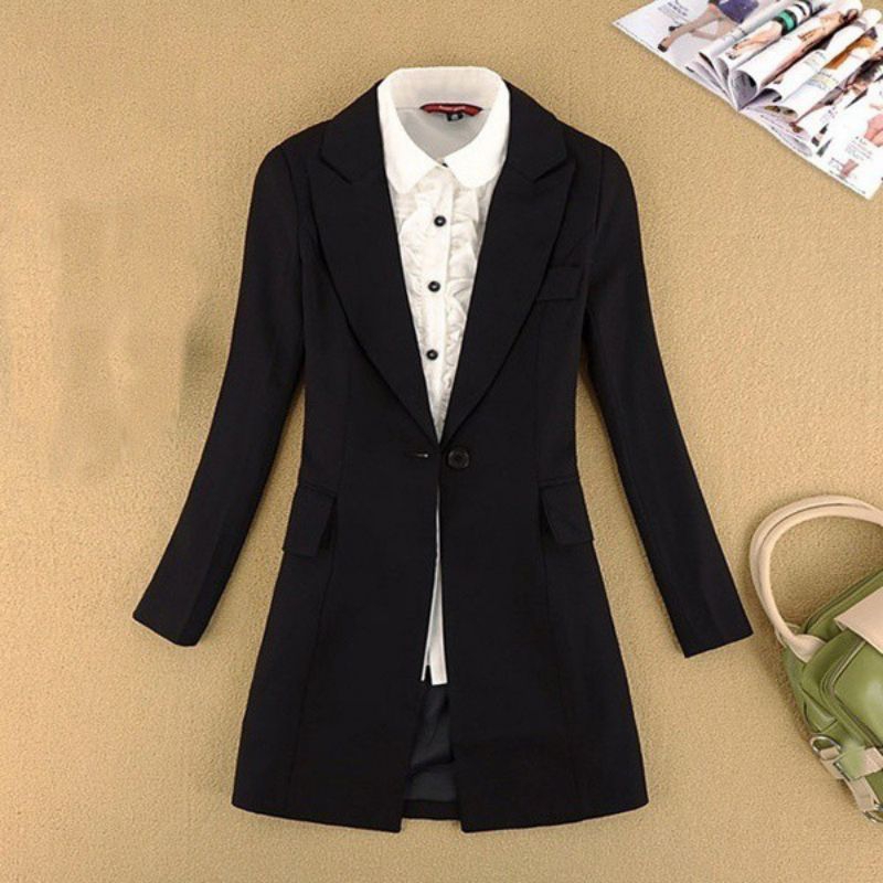 Jual POCKET LONG COAT BLAZER KOREA/CARDIGAN WANITA/BLAZER LONG COAT