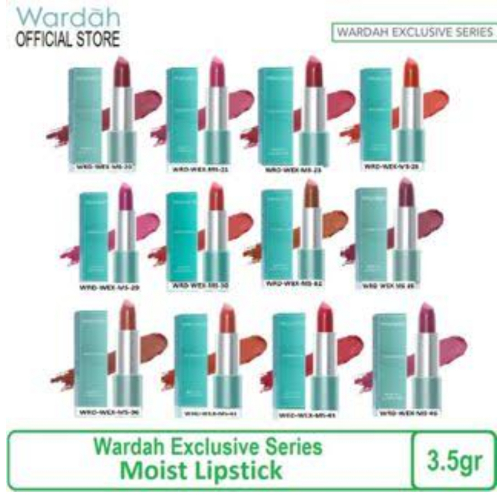 Jual Wardah Exclusive Moist Lipstick Hijau 3.5g Shopee Indonesia
