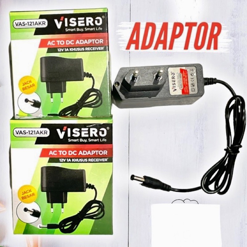 Jual VISERO VAS121AKR 12v 1A ADAPTOR RECEIVER DIGITAL KVISION KVISION