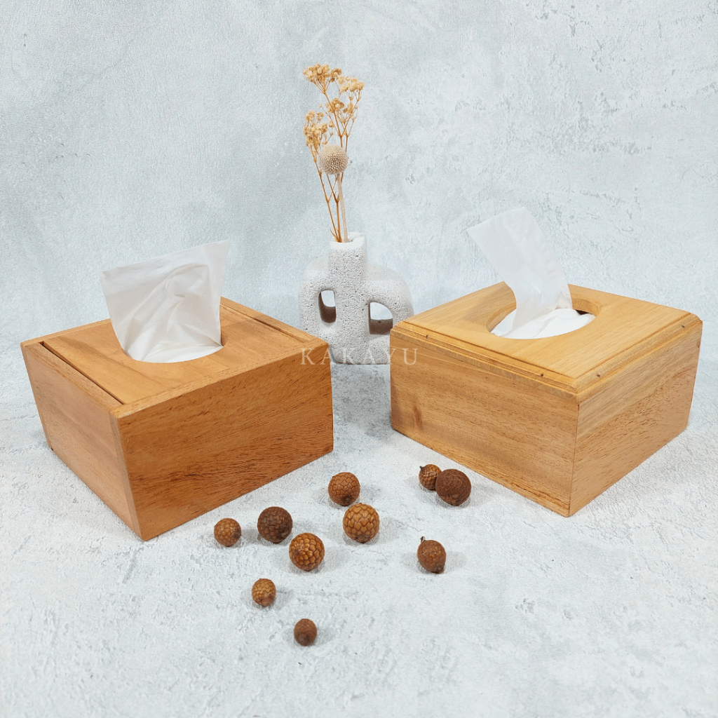 Jual Kotak Tisu 14x14x8cm / Box Tisu Kayu / Tempat Tisu / Kotak Tempat