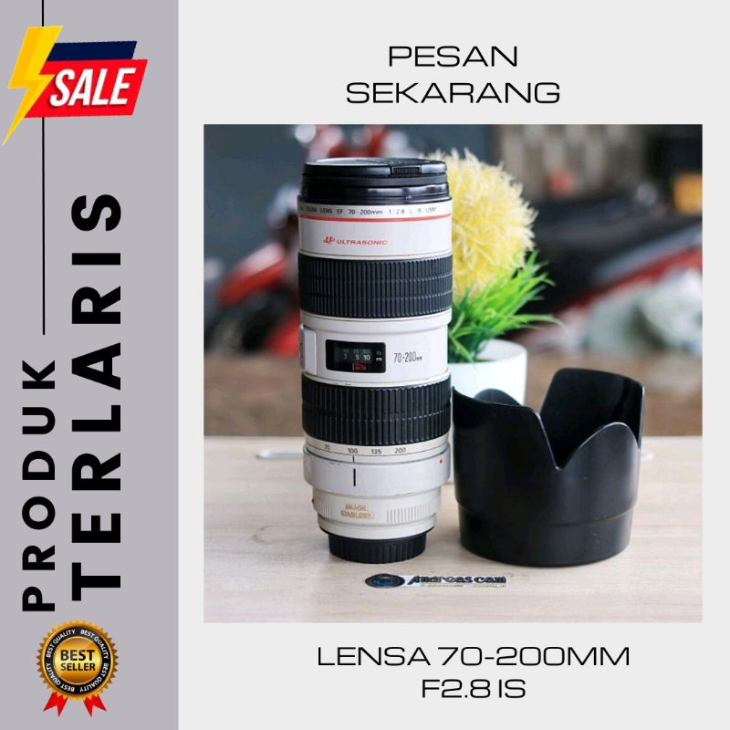 Jual LENSA TELLE CANON 70-200MM F2.8 IS ULTRASONIC COCOK BUAT FOTO