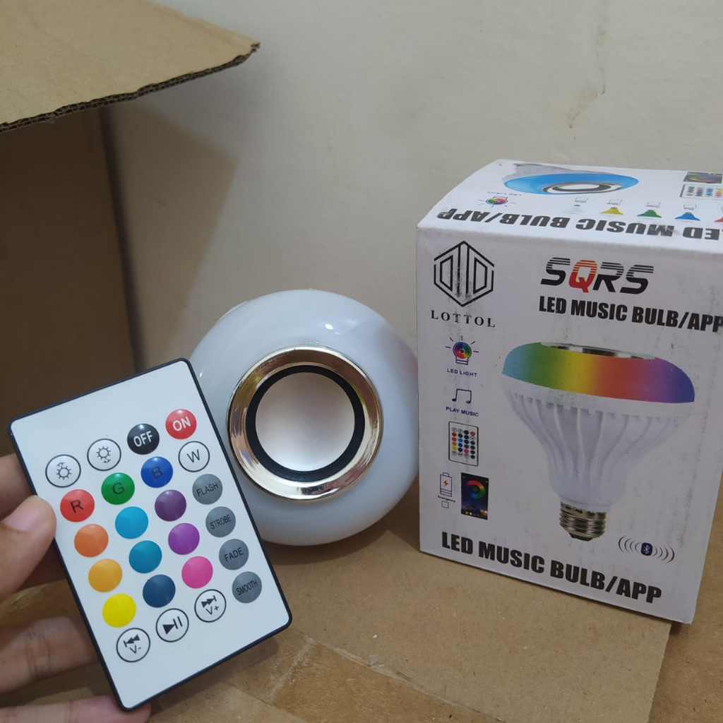 Jual lampu speaker Lampu Bohlam Speaker Musik Bluetooth Wireless 2 in 1