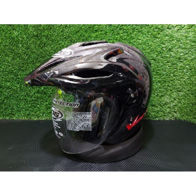 Jual HELM VOG VOLT HITAM DOF PULL WARNA DOBEL VISOR | Shopee Indonesia