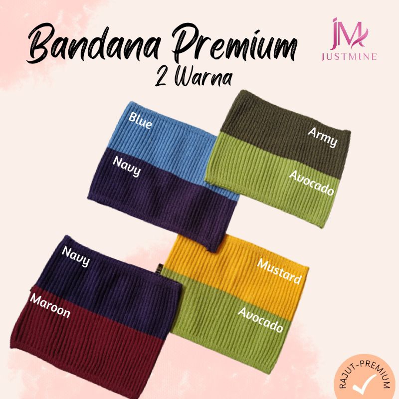 Jual PART 2 Bandana Rajut Premium 2 warna / Inner Rajut Premium ...