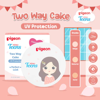 PIGEON TEENS TWO WAY CAKE | Bedak Foundation Padat Remaja | Natural Finish Look
