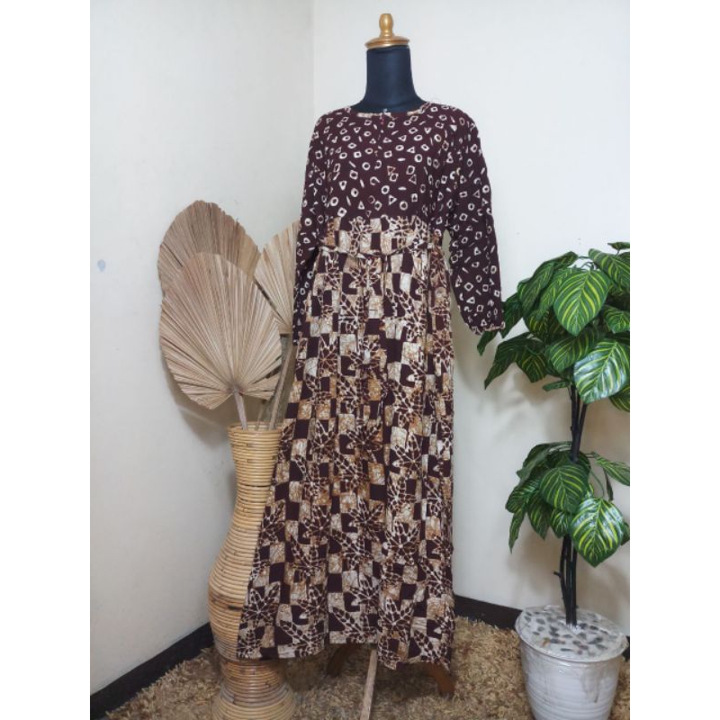 Jual [ LD 106 -108 CM ] Longdres Daster Huza Batik Pekalongan Ll L Wiru ...