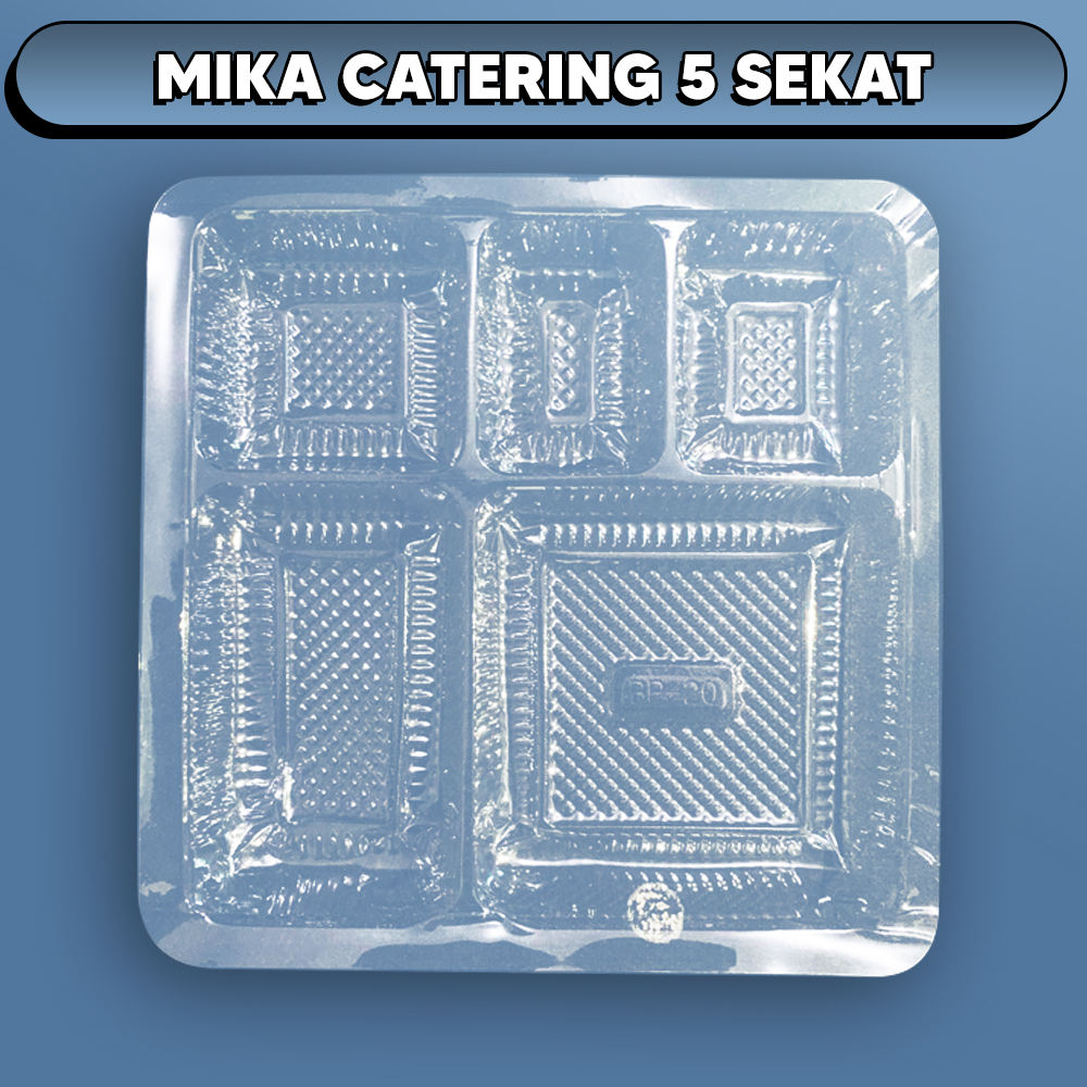 Jual Nasi Kotak Sekat 5 Mika Sekat Nasi Box Tray Shopee Indonesia 0404