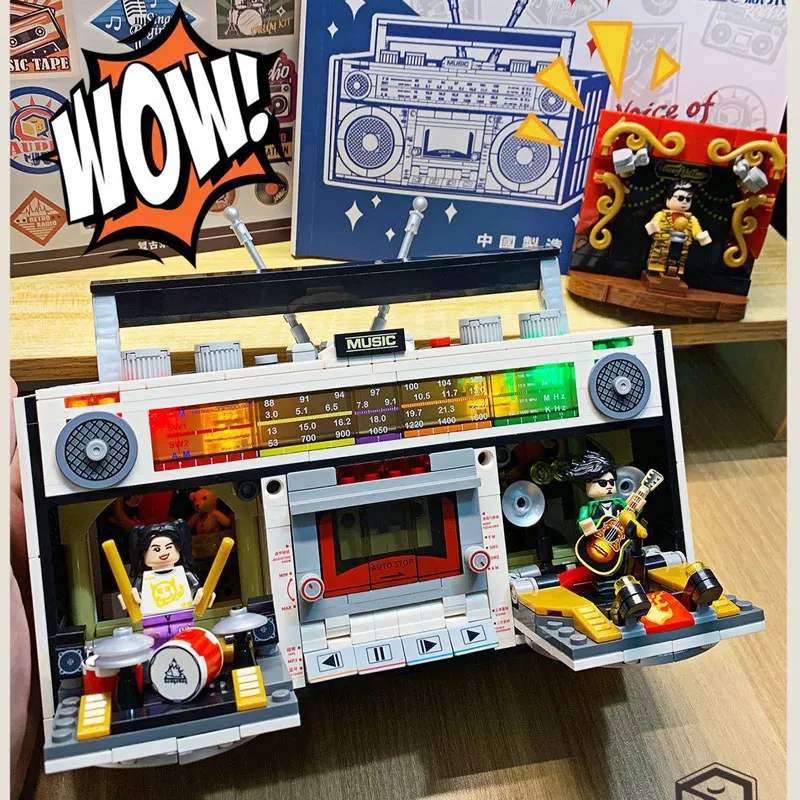 Jual Retro Tape Recorder Bricks Building Blocks Radio Jadul Koleksi Tape Jaman Dulu Shopee