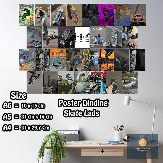 Jual Poster Dinding Aesthetic Tema Skate Lads Pcs A A A Dekorasi Kamar Poster Universal